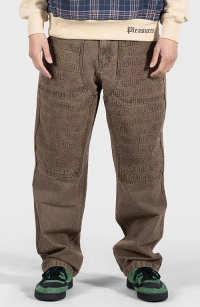 Pleasures Impact Double Knee Pants In Brown