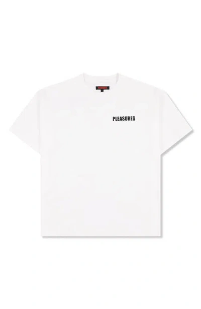 Pleasures Impact Heavyweight Cotton Graphic T-shirt In White
