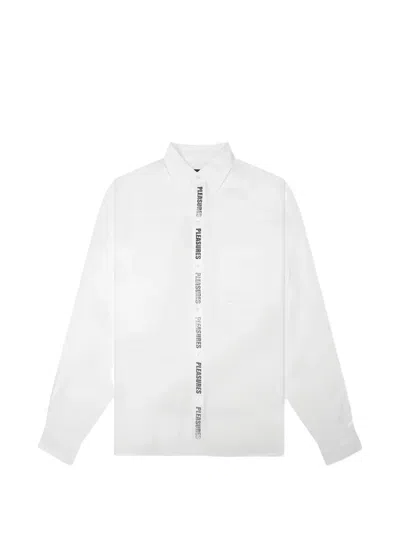 Pleasures Impact Logo-print Shirt In White