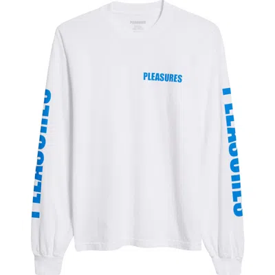 Pleasures Impact Staff Long Sleeve Graphic T-shirt In White