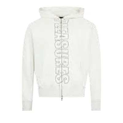 Pre-owned Pleasures Impact Zip Hoodie 'oatmeal' | Cream | Men's Size S In White