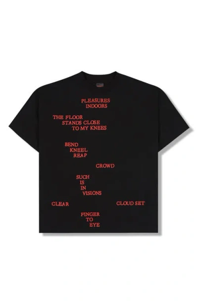 Pleasures Indoors Graphic T-shirt In Black
