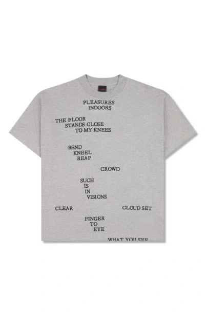 Pleasures Indoors Graphic T-shirt In Gray