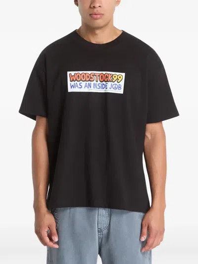 Pleasures Inside Job T-shirt In Black