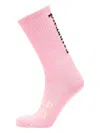 Pleasures Juicy Logo-intarsia Crew Socks In Pink