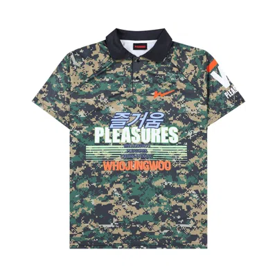 Pre-owned Pleasures Jung Soccer Polo Jersey 'camo' | Multi-color | Men's Size Xxl