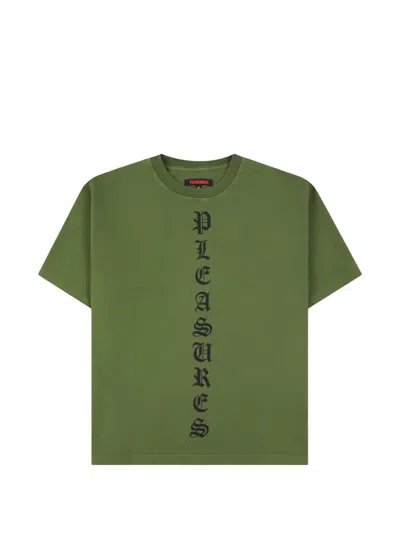 Pleasures Knight Logo-print T-shirt In Green