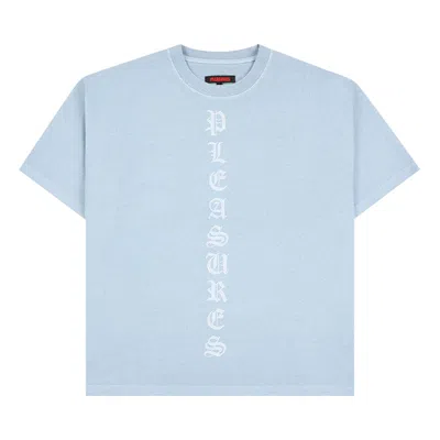 Pre-owned Pleasures Knight Overdye T-shirt 'power Blue' | Men's Size M