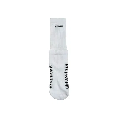 Pre-owned Pleasures Knock Out Socks 'white'