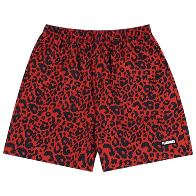 Pre-owned Pleasures Leopard Active Shorts 'red' | Men's Size S