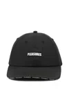 Pleasures Logo-embroidered Cap In Black