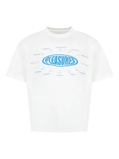 Pleasures Logo Overview T-shirt In White
