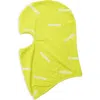 Pleasures Logo Print Balaclava In Lime