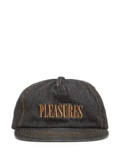 Pleasures Logo-embroidered Baseball Cap In Gray