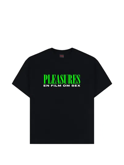 Pleasures Logo-print T-shirt In Black