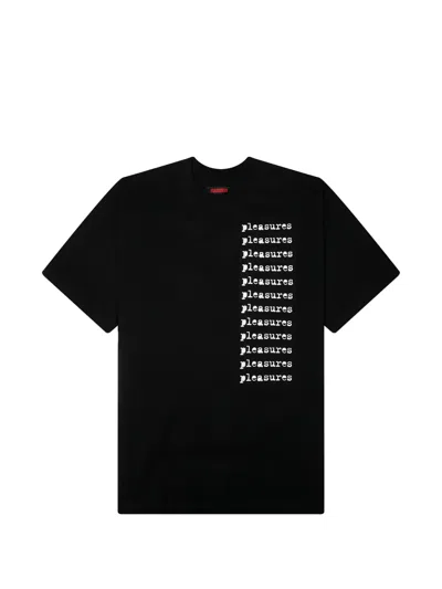 Pleasures Logo-print T-shirt In Black