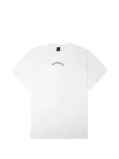 Pleasures Logo-print T-shirt In Weiss