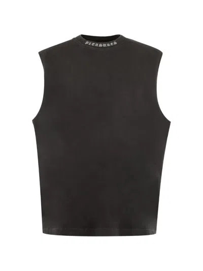 Pleasures Logo-print Vest In Black