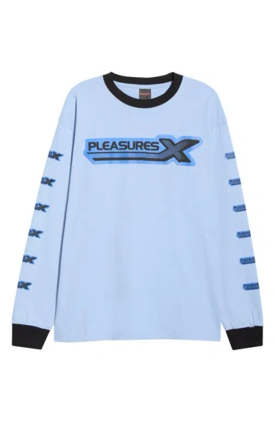 Pleasures Long Sleeve Graphic T-shirt In Blue