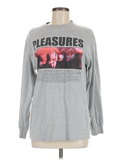 Pre-owned Pleasures Long Sleeve T-shirt In Silver