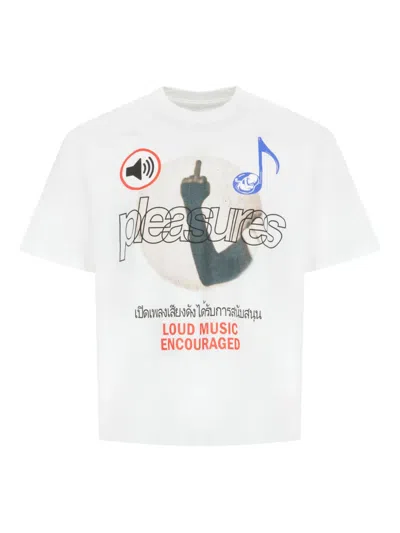 Pleasures Loud Music Graphic T-shirt In White