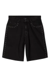 Pleasures X Daft Punk Lucky Denim Shorts In Black
