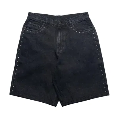 Pre-owned Pleasures Lucky Studded Jorts 'black' | Men's Size 28