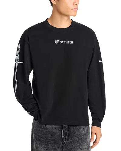 Pleasures Luster Cotton Long Sleeve Tee In Black