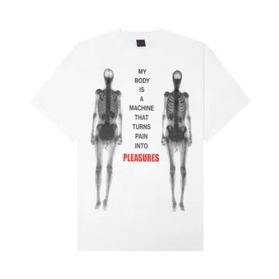 Pre-owned Pleasures Machine T-shirt 'white' | Men's Size M