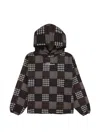 Pleasures Madras Plaid Patchwork Pullover Hoodie In Brown
