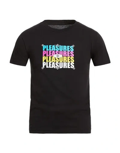 Pleasures Man T-shirt Black Size S Cotton