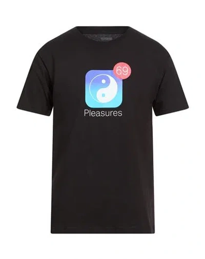 Pleasures Man T-shirt Black Size M Cotton