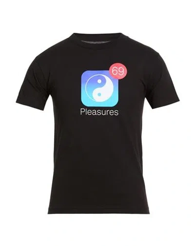 Pleasures Man T-shirt Black Size S Cotton