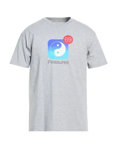 Pleasures Man T-shirt Grey Size M Cotton In Gray