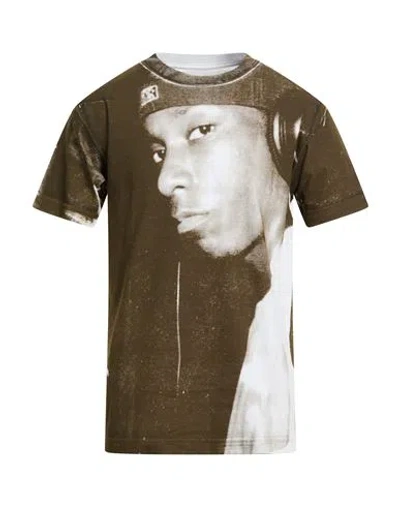 Pleasures Man T-shirt Khaki Size M Cotton In Brown