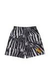 Pleasures Marble-pattern Shorts In Black