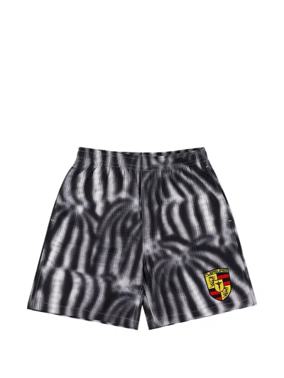 Pleasures Marble-pattern Shorts In Black