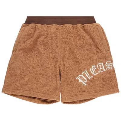 Pre-owned Pleasures Mars Sherpa Shorts 'brown'