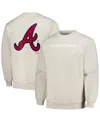 Pleasures Men's Gray Atlanta Braves Ballpark Pullover Sweatshirt In Gray