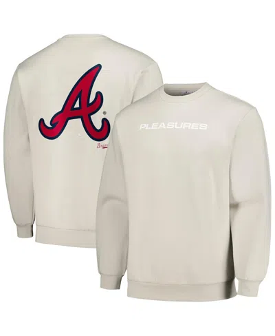Pleasures Men's Gray Atlanta Braves Ballpark Pullover Sweatshirt