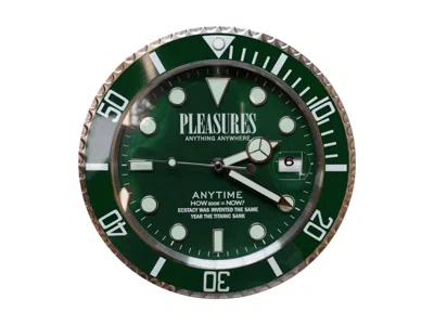 Pre-owned Pleasures Men's  Anytime Clock In Green