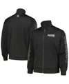 PLEASURES MEN'S PLEASURES BLACK NEW YORK YANKEES PITCHER FULL-ZIP TRACK JACKET