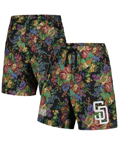 Pleasures Men's  Black San Diego Padres Floral Shorts