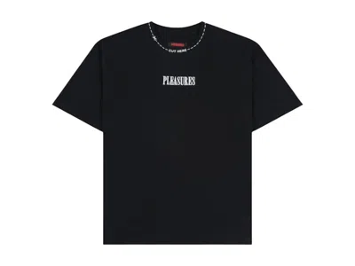 Pre-owned Pleasures Men's  Cut Here Heavyweight Shirt In Black