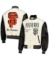 Pleasures Men's  White San Francisco Giants Full-snap Varsity Jacket In White