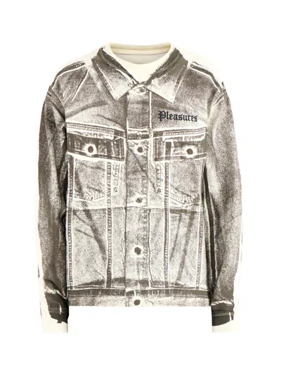 Pleasures Mens Heavyweight Long Sleeve Sweatshirt Cream In Brown