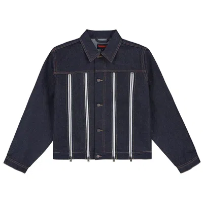 Pre-owned Pleasures Mileage Trucker Jacket 'raw Indigo' | Blue | Men's Size L