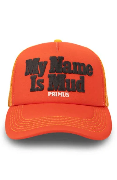 Pleasures Mud Snapback Trucker Hat In Gold
