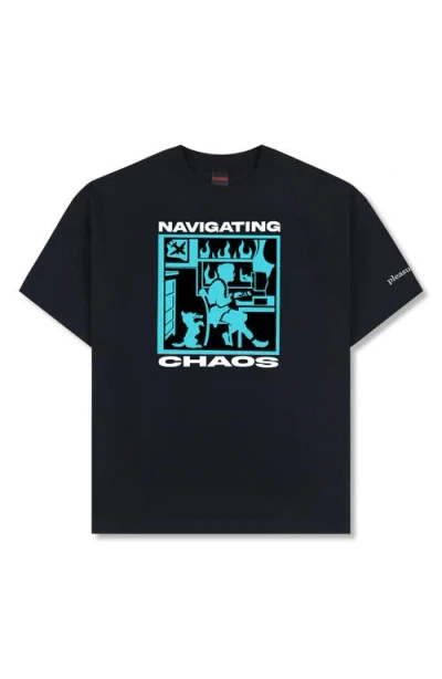 Pleasures Navigate Graphic T-shirt In Black