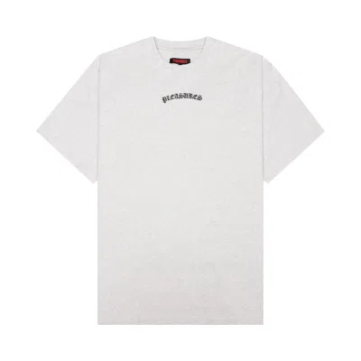 Pre-owned Pleasures Neural Applique T-shirt 'oatmeal' | Cream | Men's Size S In White